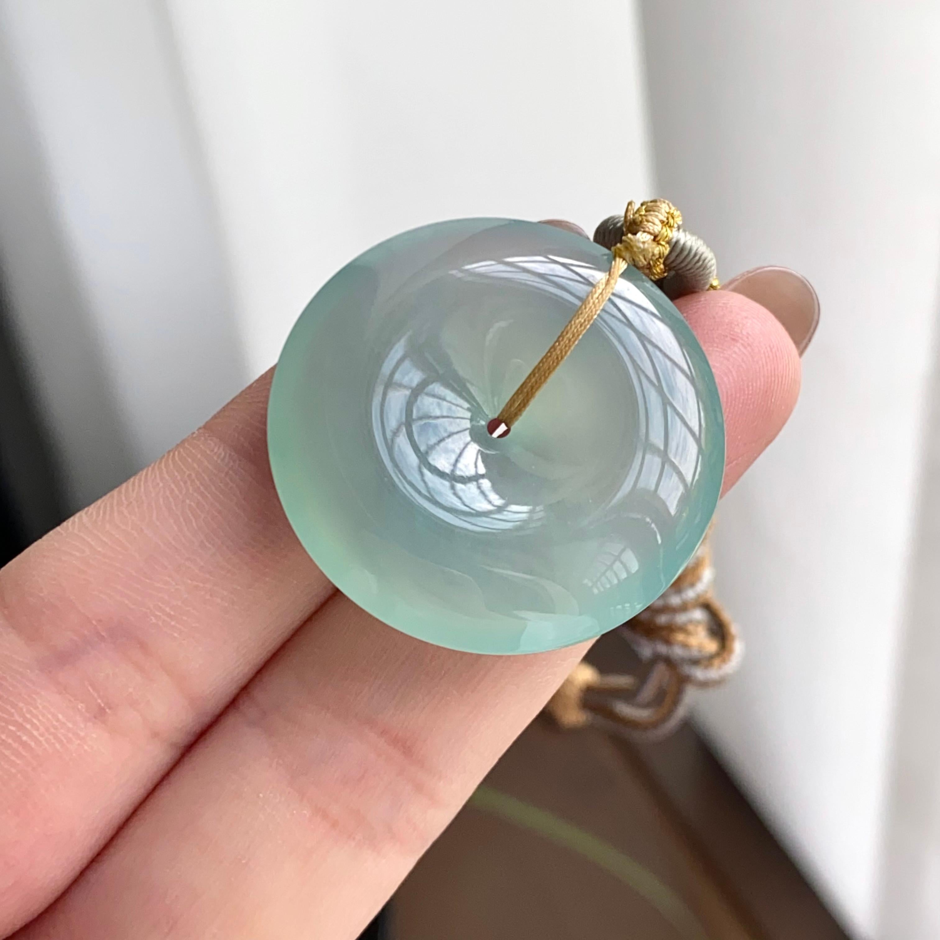 冰种晴底平安扣吊坠（yc262766）