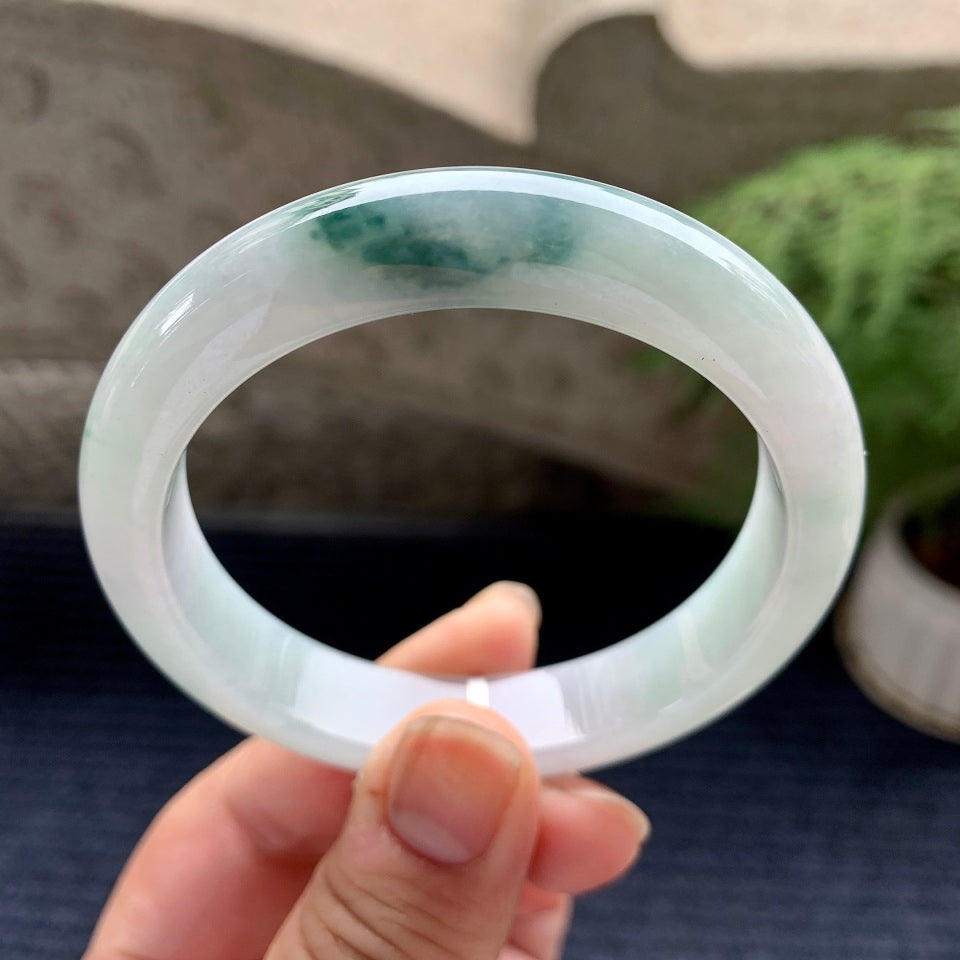 细糯种飘花平安镯（56mm）（yc088778）