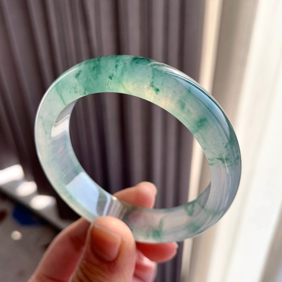 冰飘花平安镯（53.7mm）（yc057043）