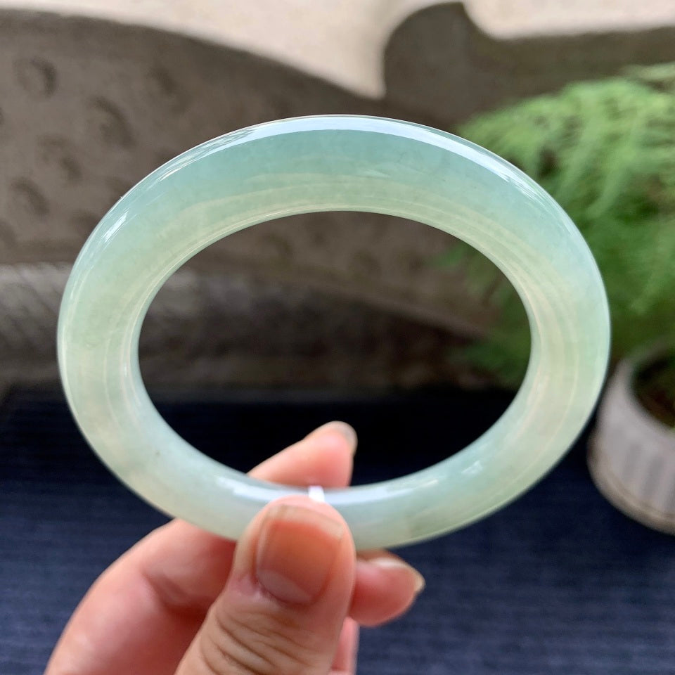 细糯种晴底圆条手镯（56.4mm）（yc096583）