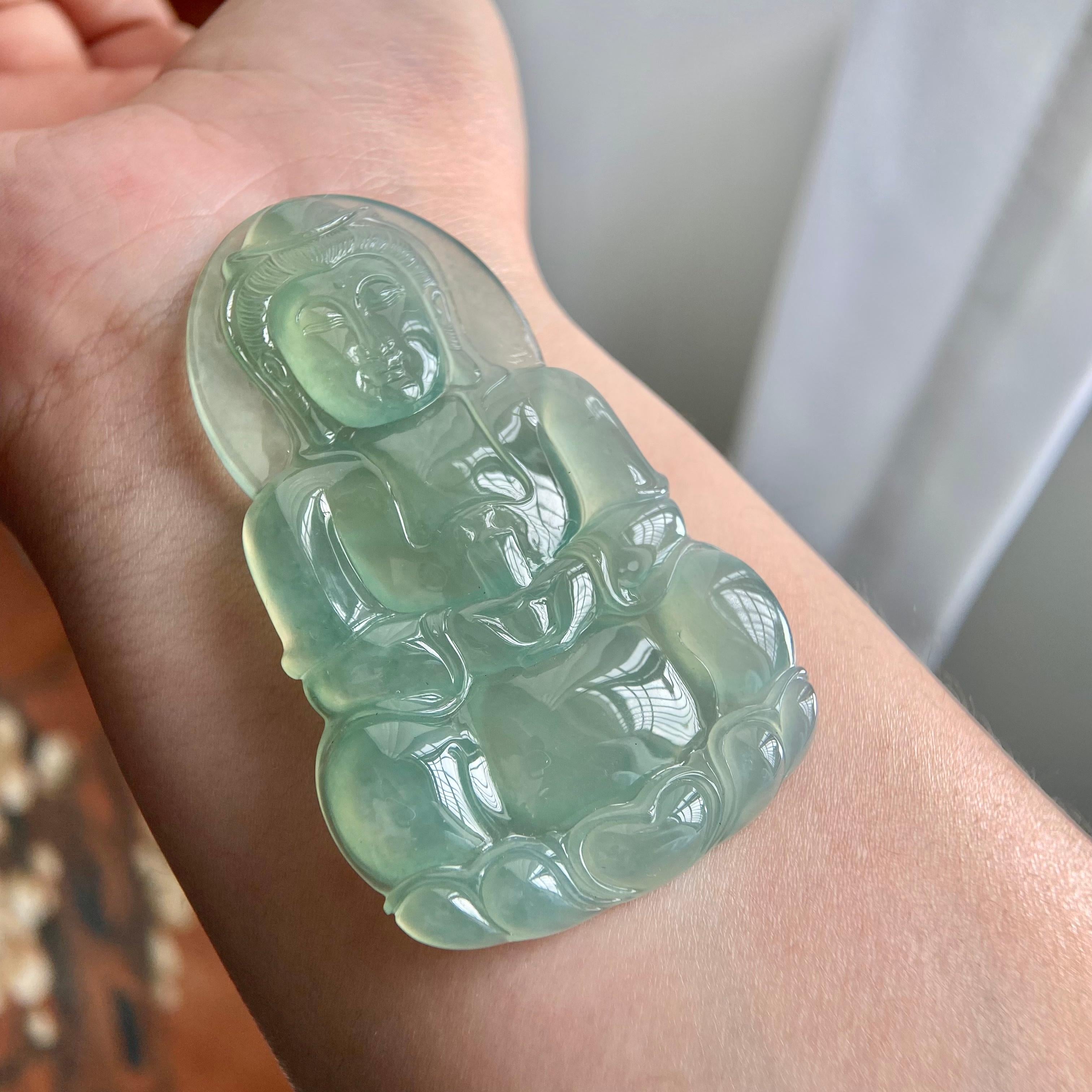 冰种晴底观音吊坠（yc224597）