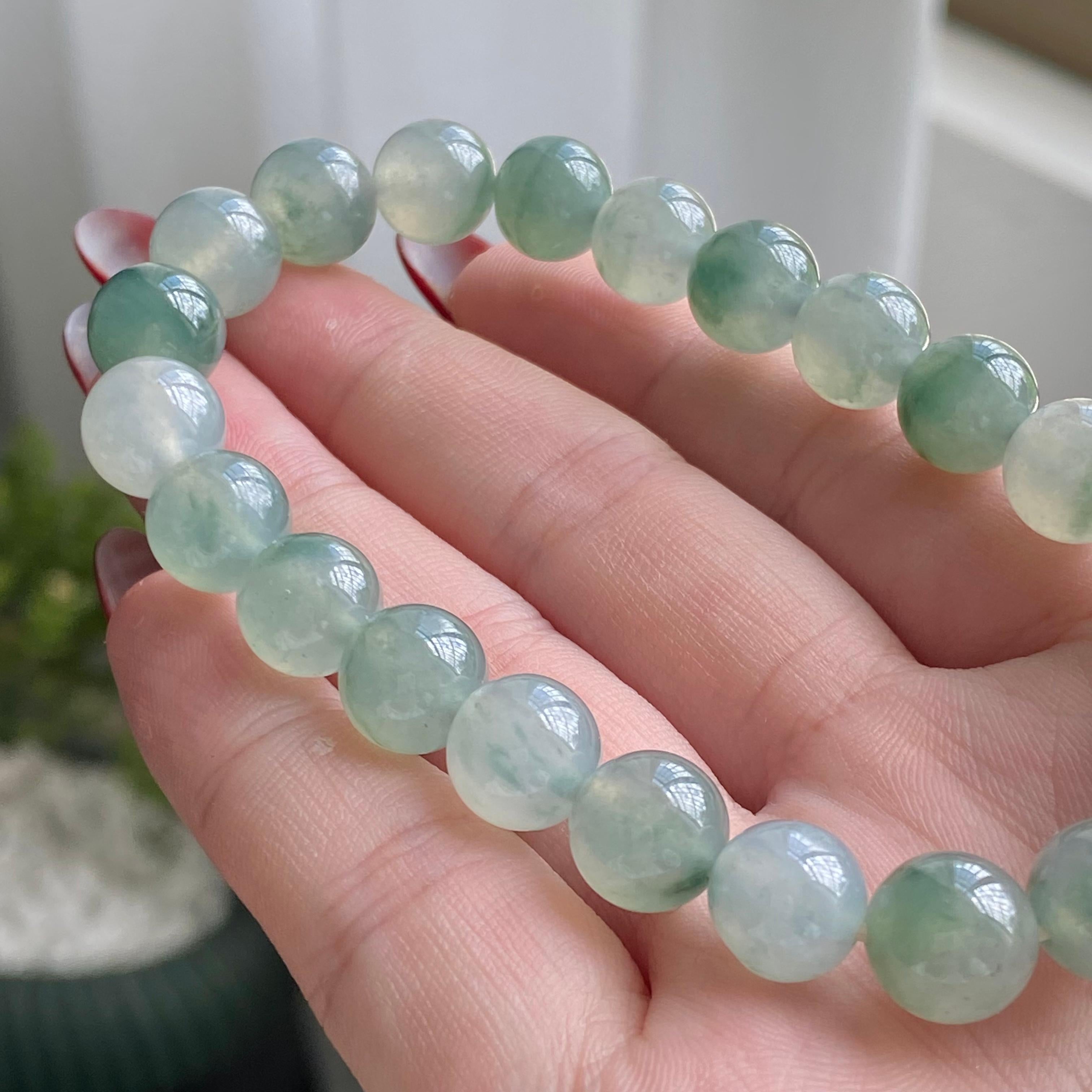 冰种飘花单圈手串（22颗）（yc213868）