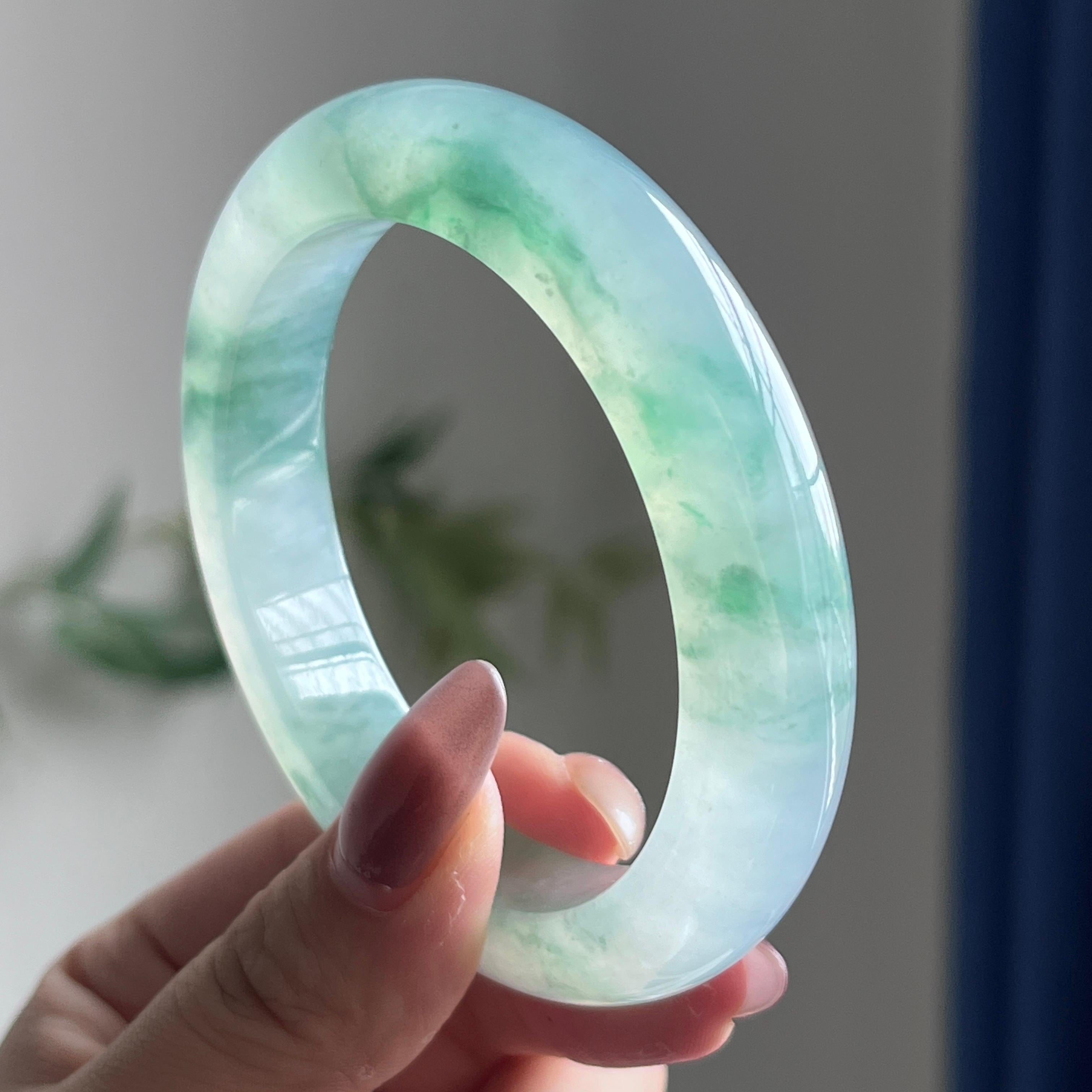 冰种飘花平安镯（58圈）（yc197911）