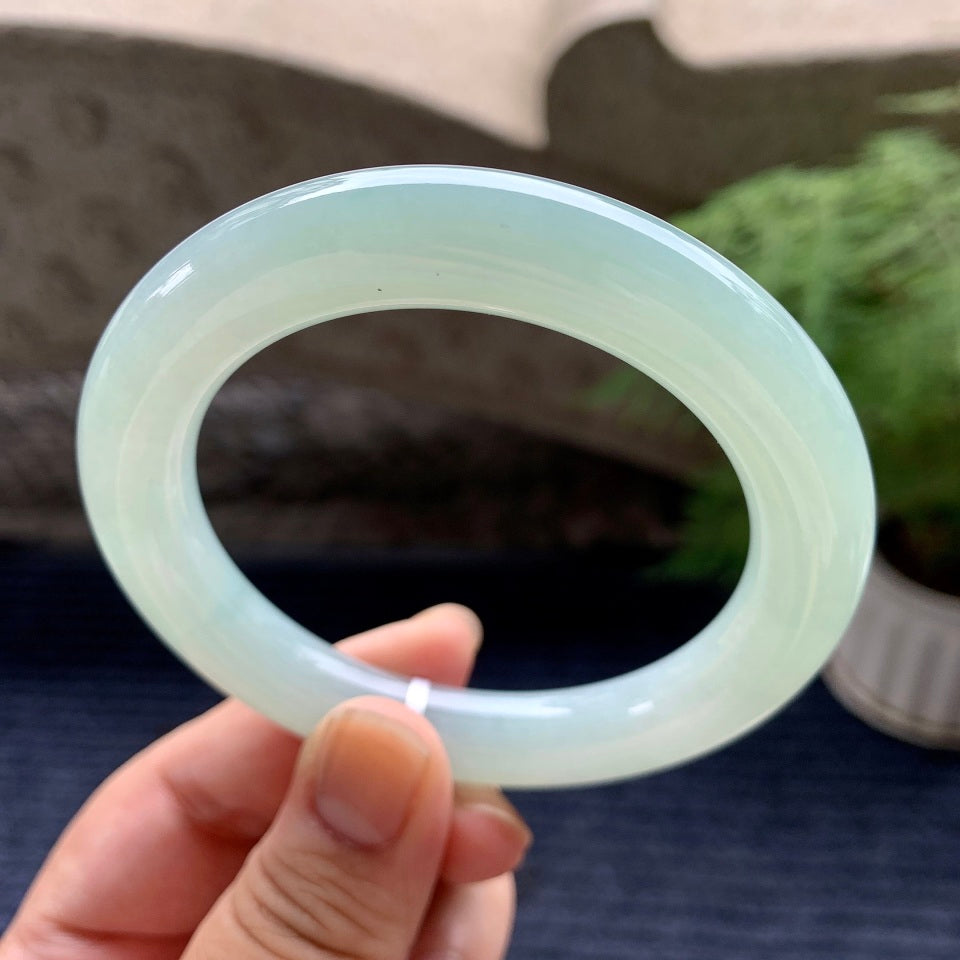 细糯种晴底圆条手镯（56.8mm）（yc101278）