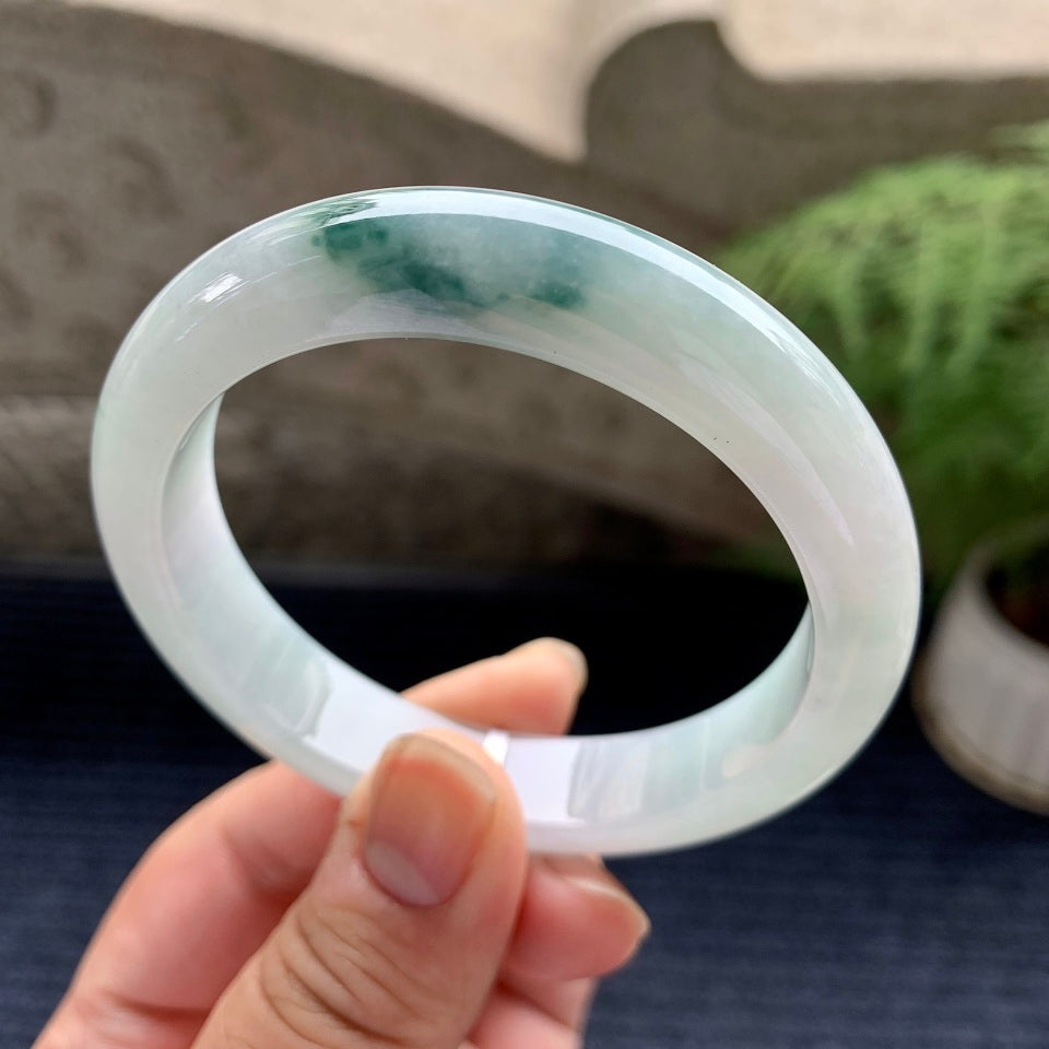 细糯种飘花平安镯（56mm）（yc088778）