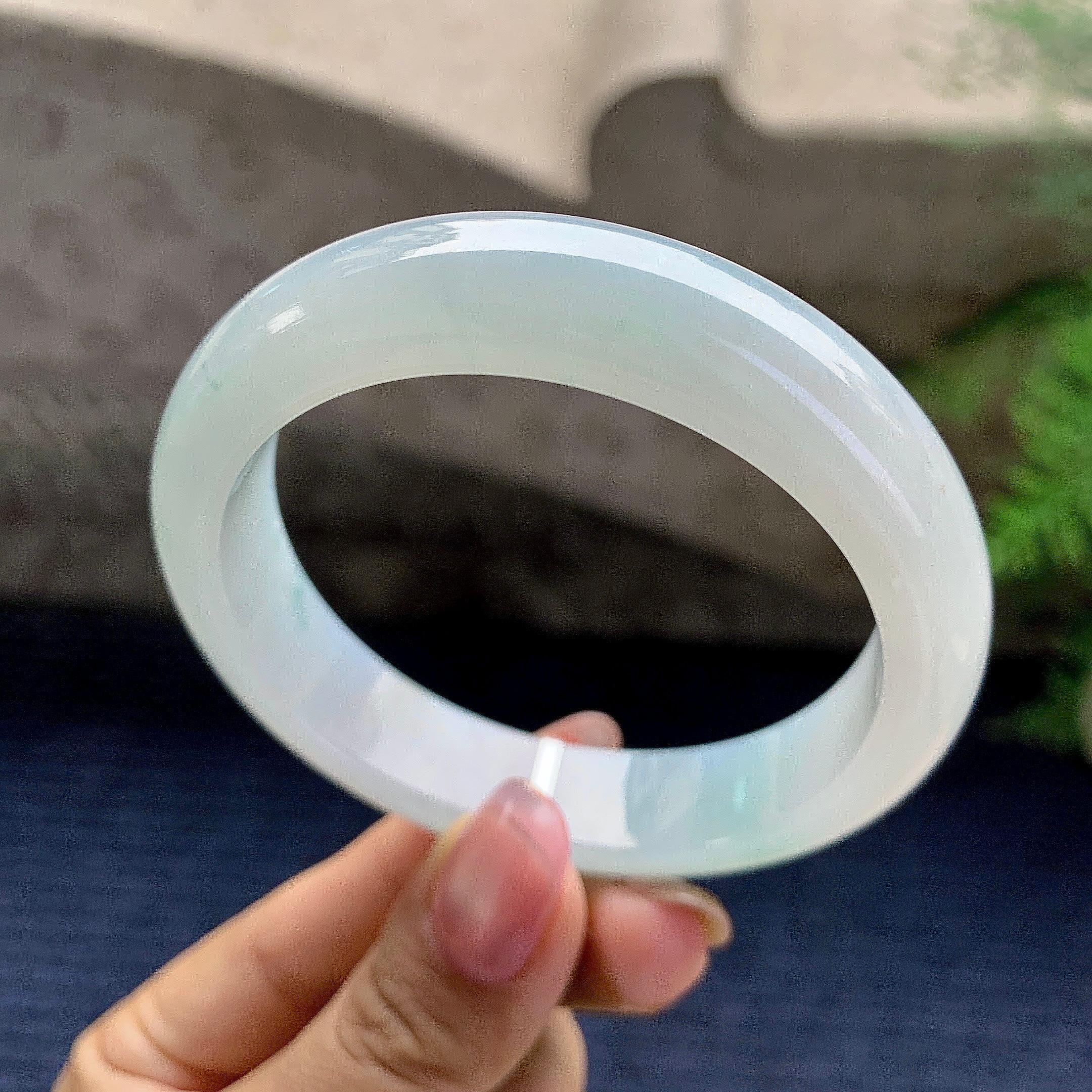 细糯种飘花平安镯（56.3mm）（yc280854）