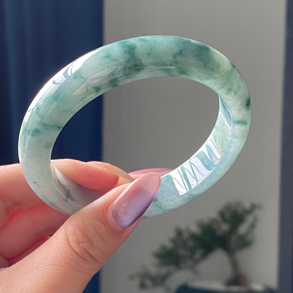 细糯种飘花平安镯手镯（58圈）（yc195330）