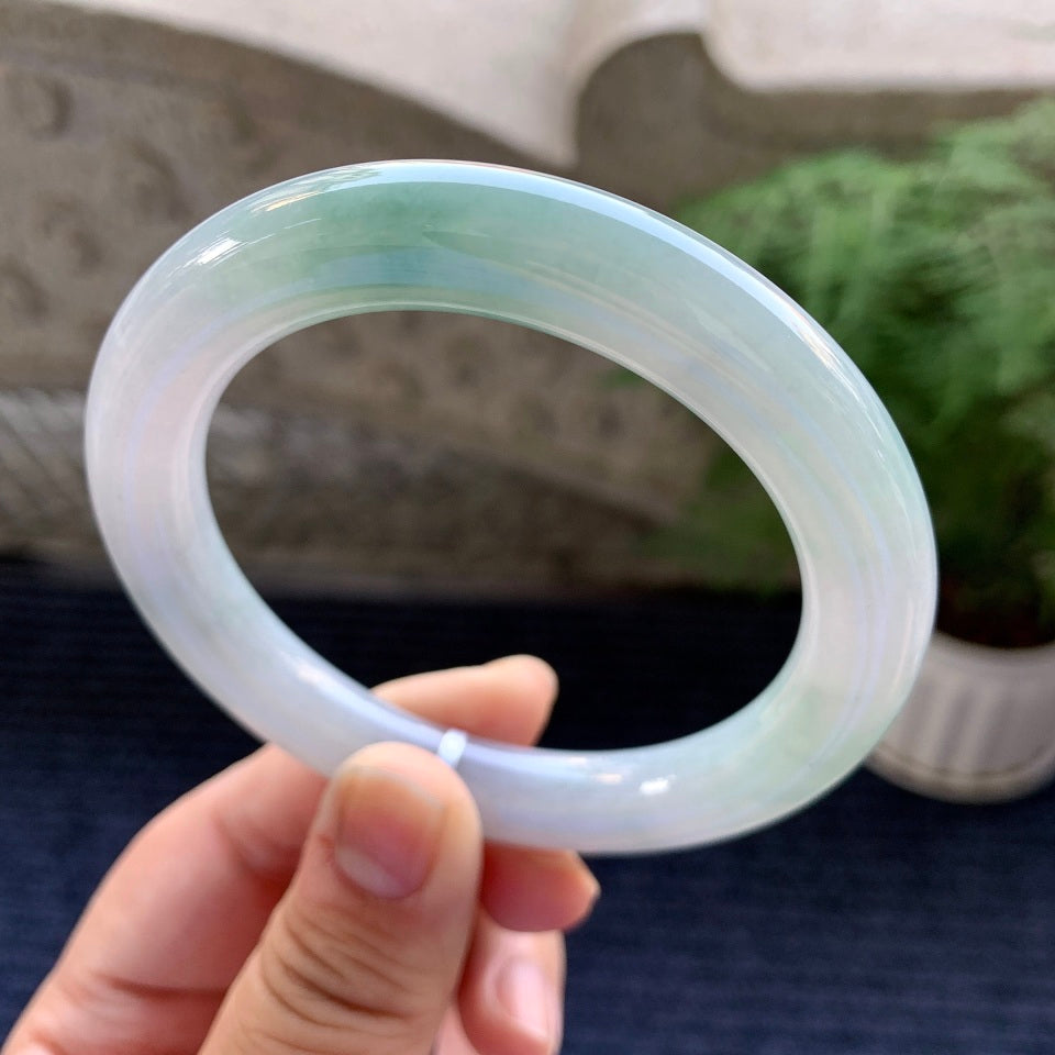 细糯种飘花圆条手镯（59mm）（yc079187）