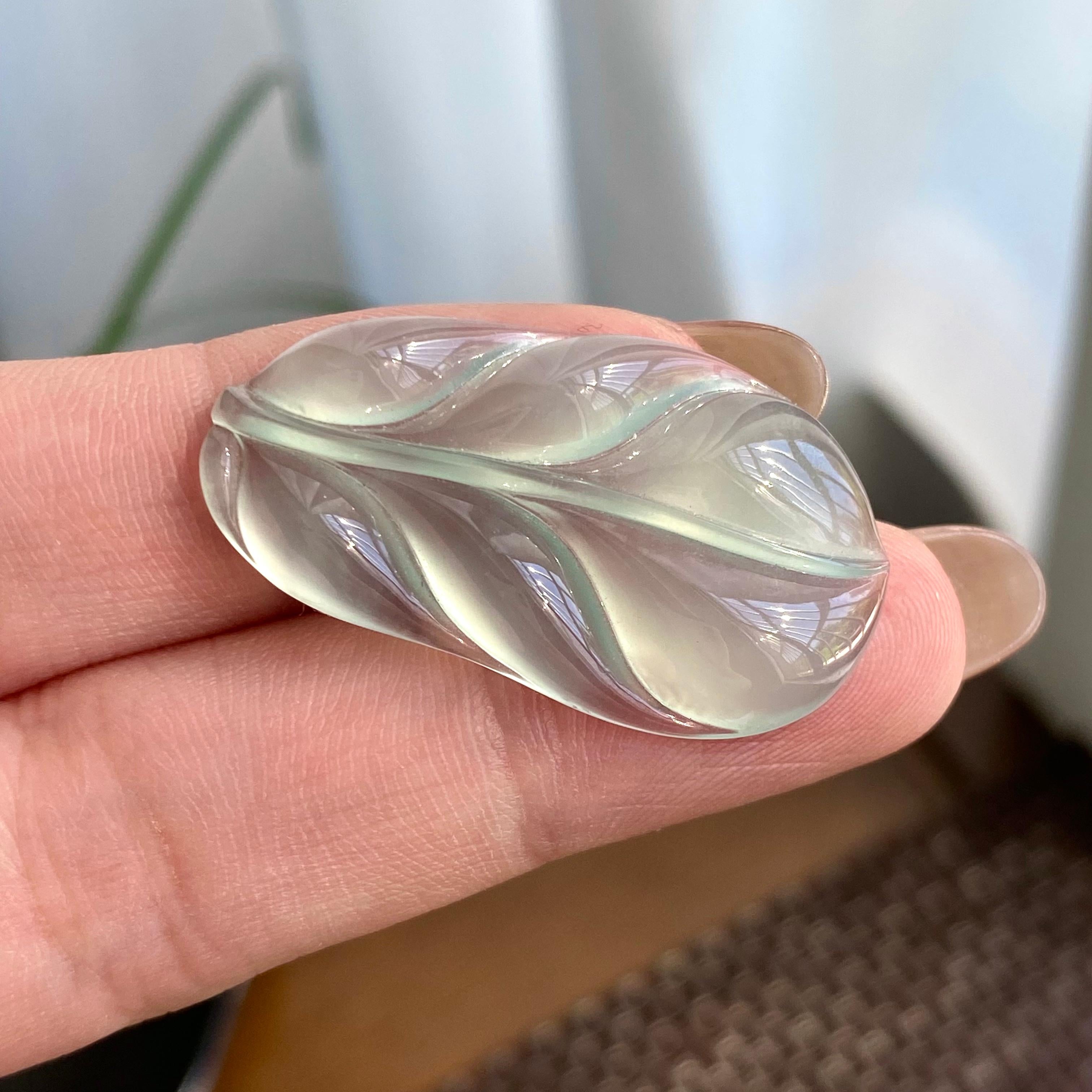 高冰种晴底玉叶吊坠（yc266156）