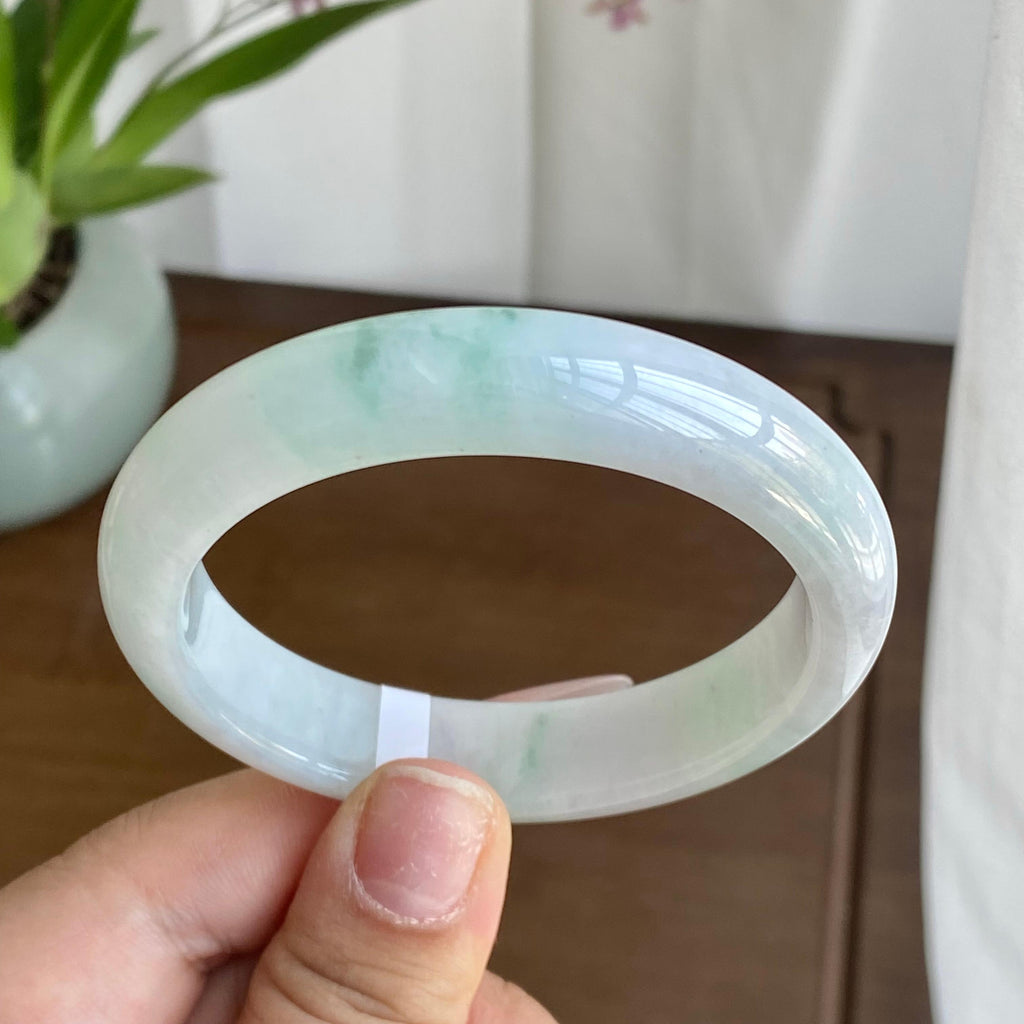 糯冰种飘花手镯（54圈）（yc298416）