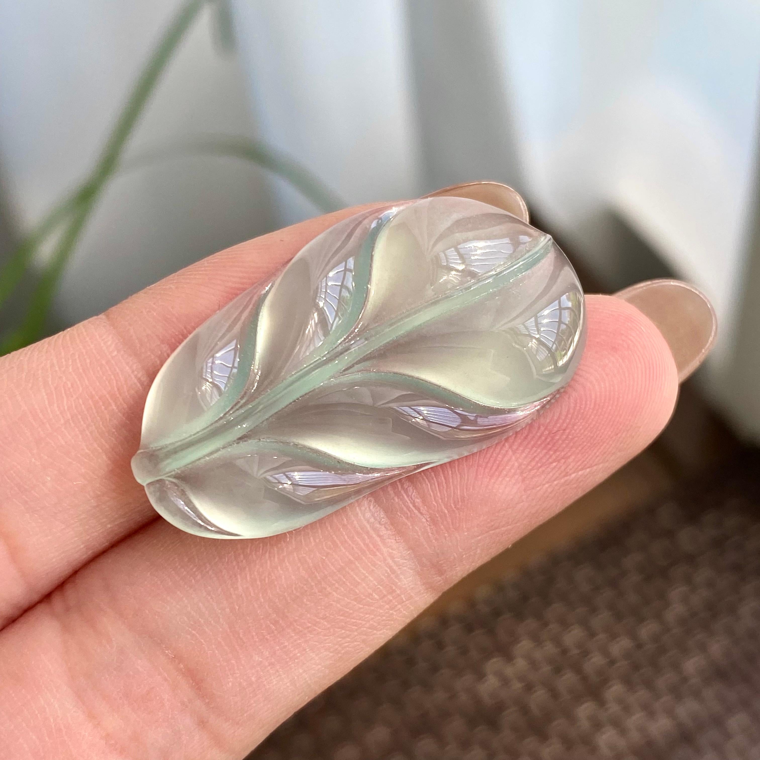 高冰种晴底玉叶吊坠（yc266156）