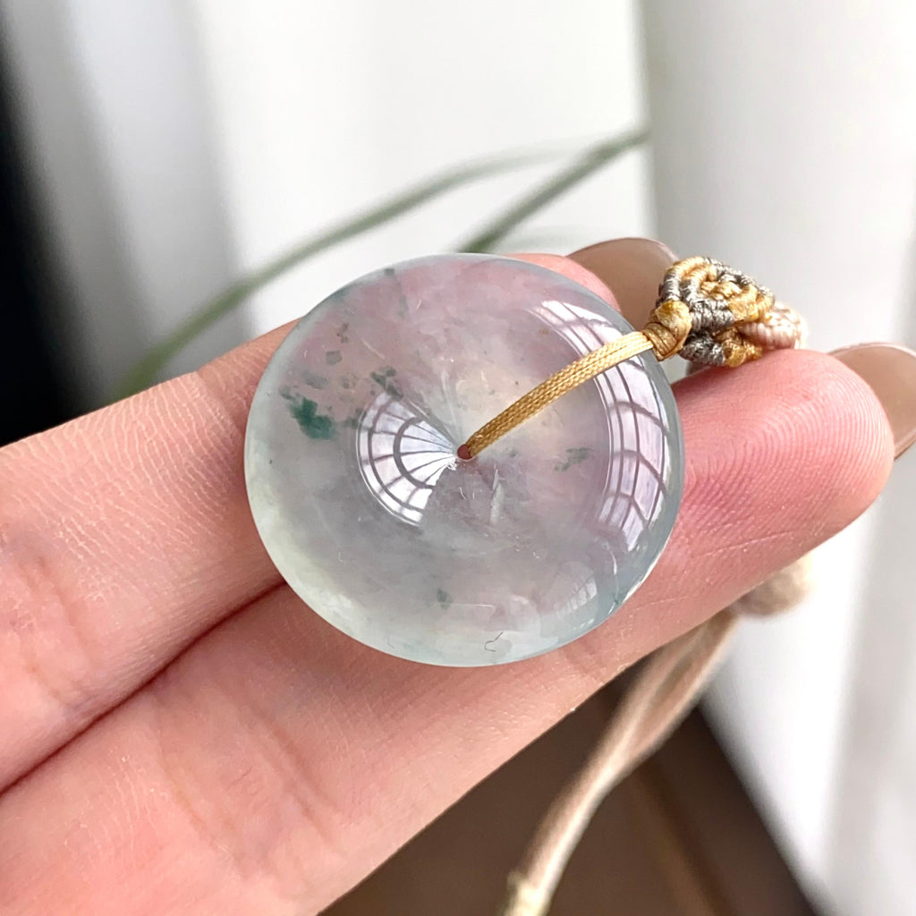 冰种飘花平安扣吊坠（yc262763）