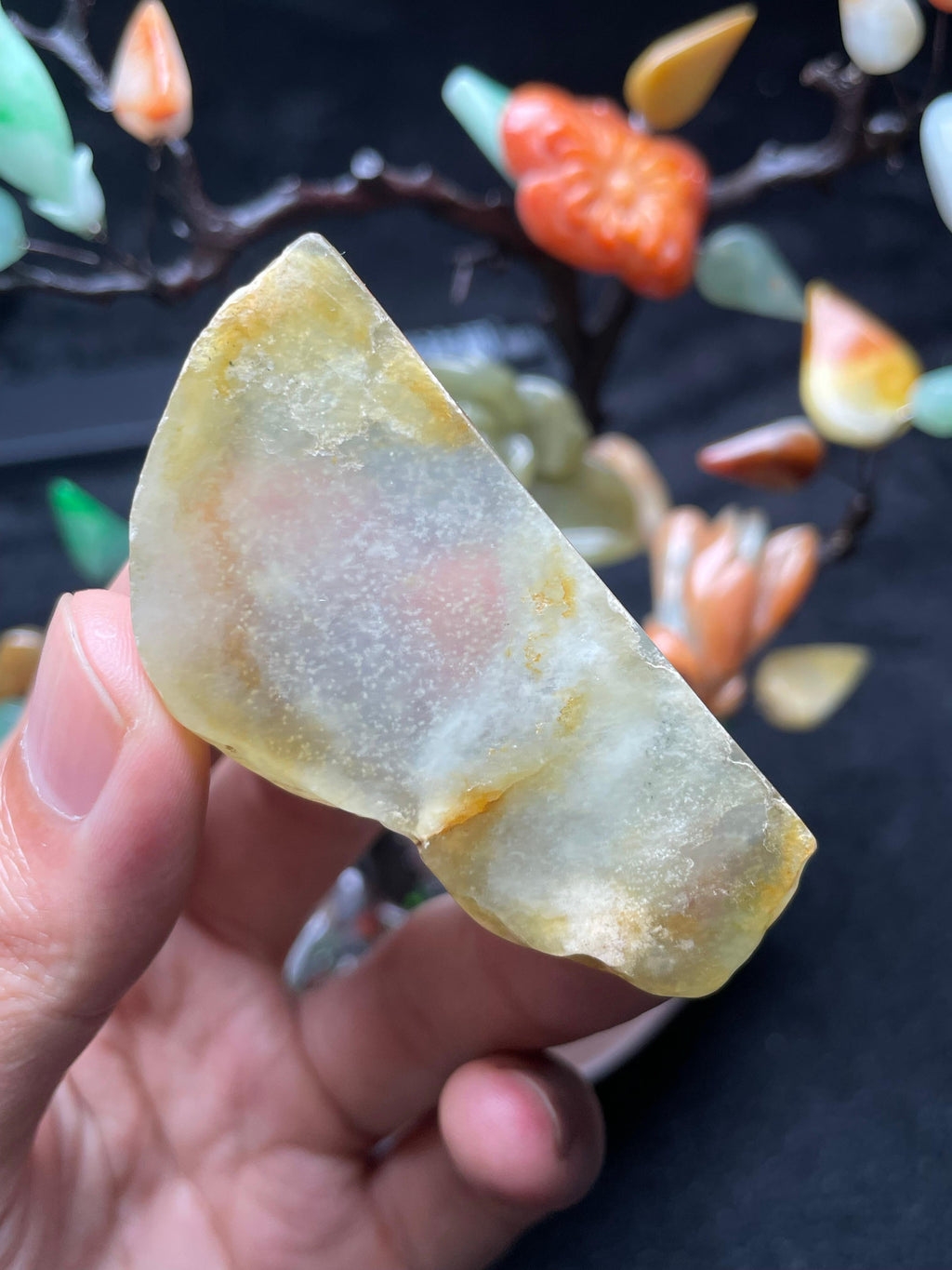 黄翡雪花棉片料（yc708084）