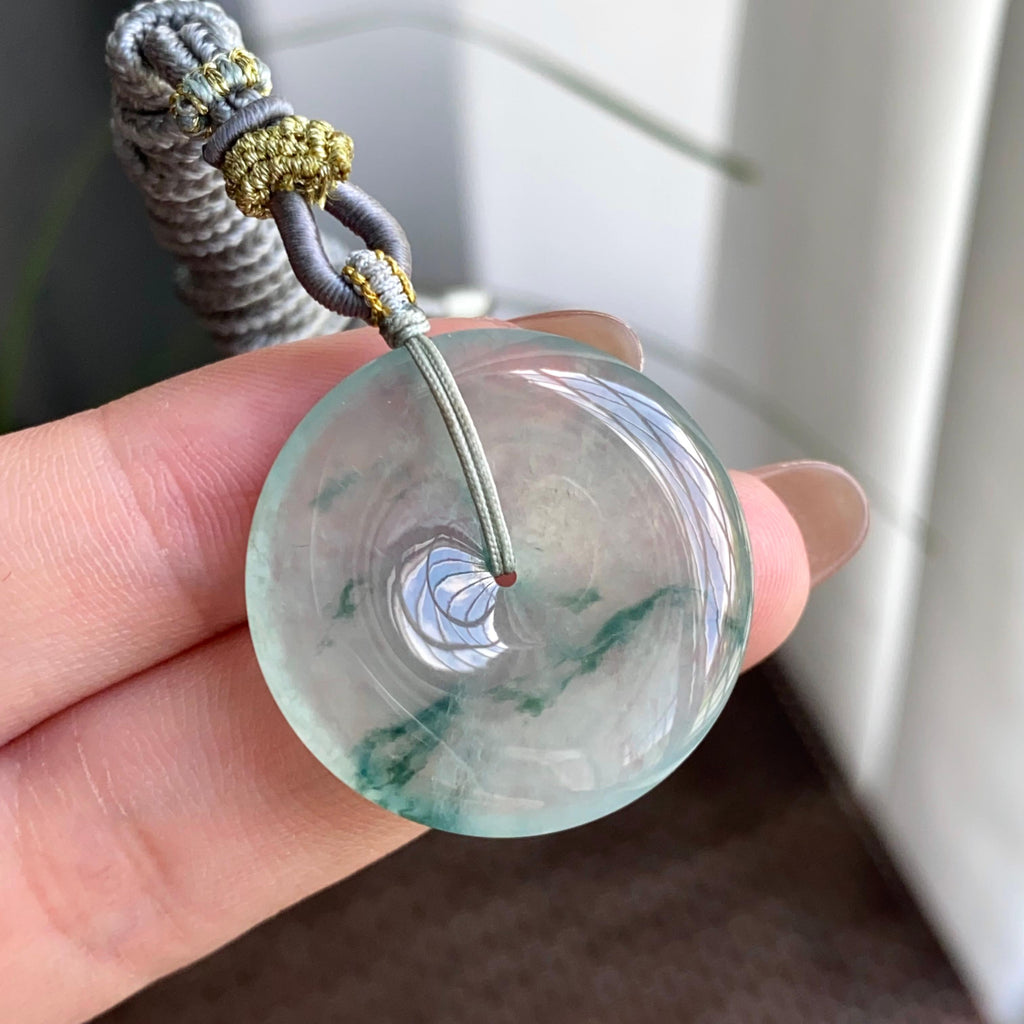 冰种飘花平安扣吊坠（yc263854）