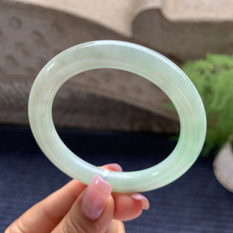 细糯种晴底圆条手镯（55mm）（yc094302）