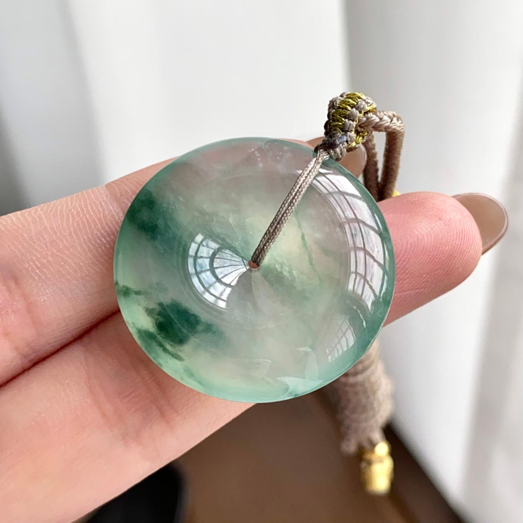 冰种飘花平安扣吊坠（yc262765）