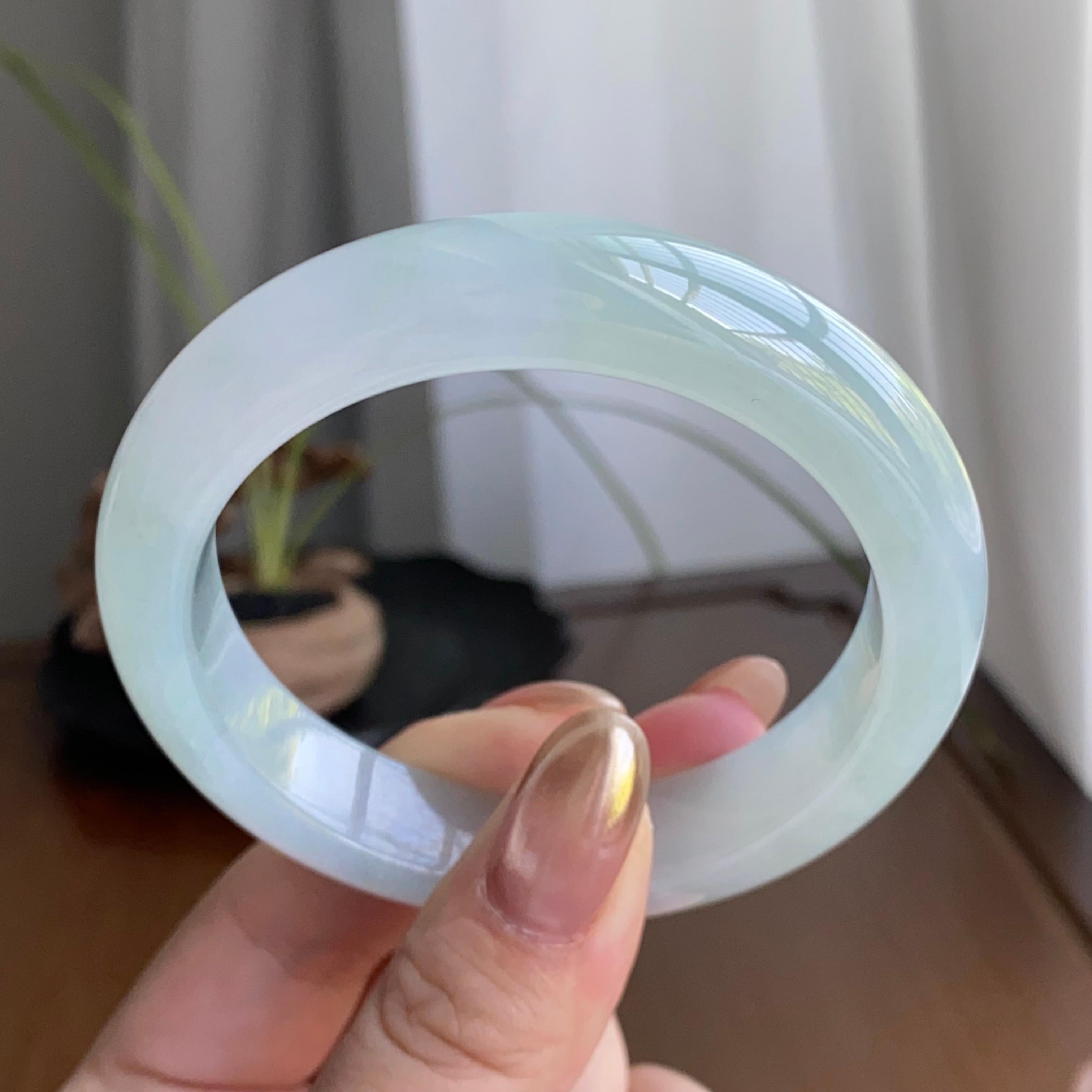 细糯种淡晴底平安镯（56圈）（yc258163）