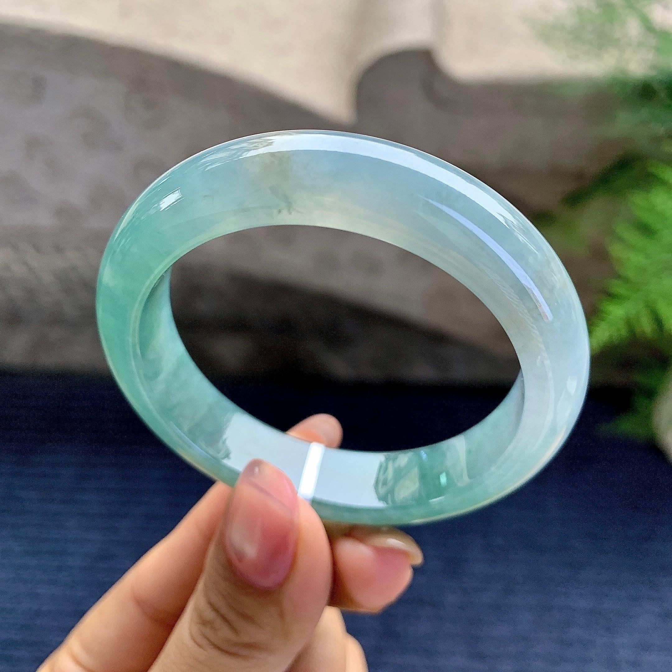 细糯种油青平安镯（50.2mm）（yc280855）