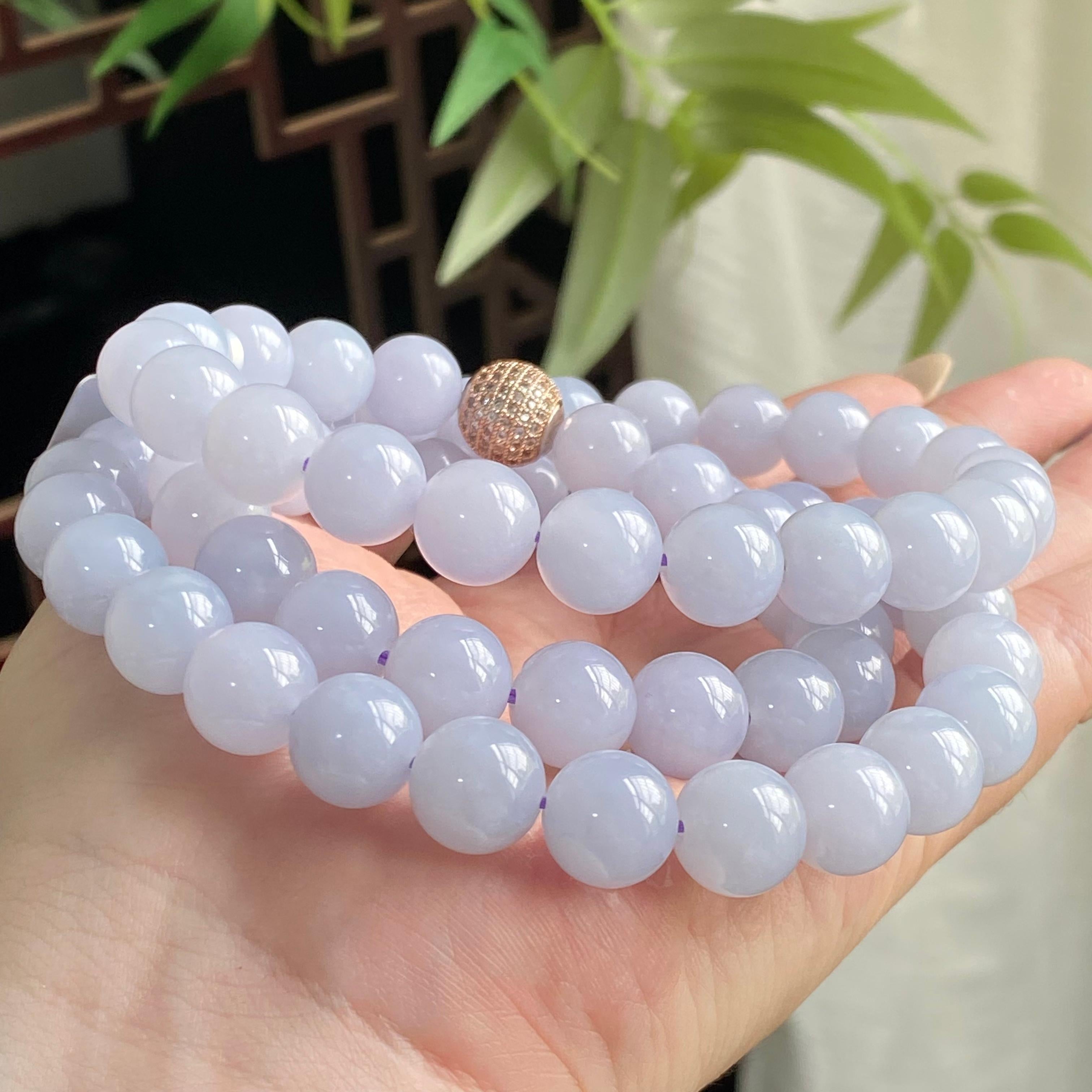 细糯种紫罗兰珠链（66颗）（yc195572）