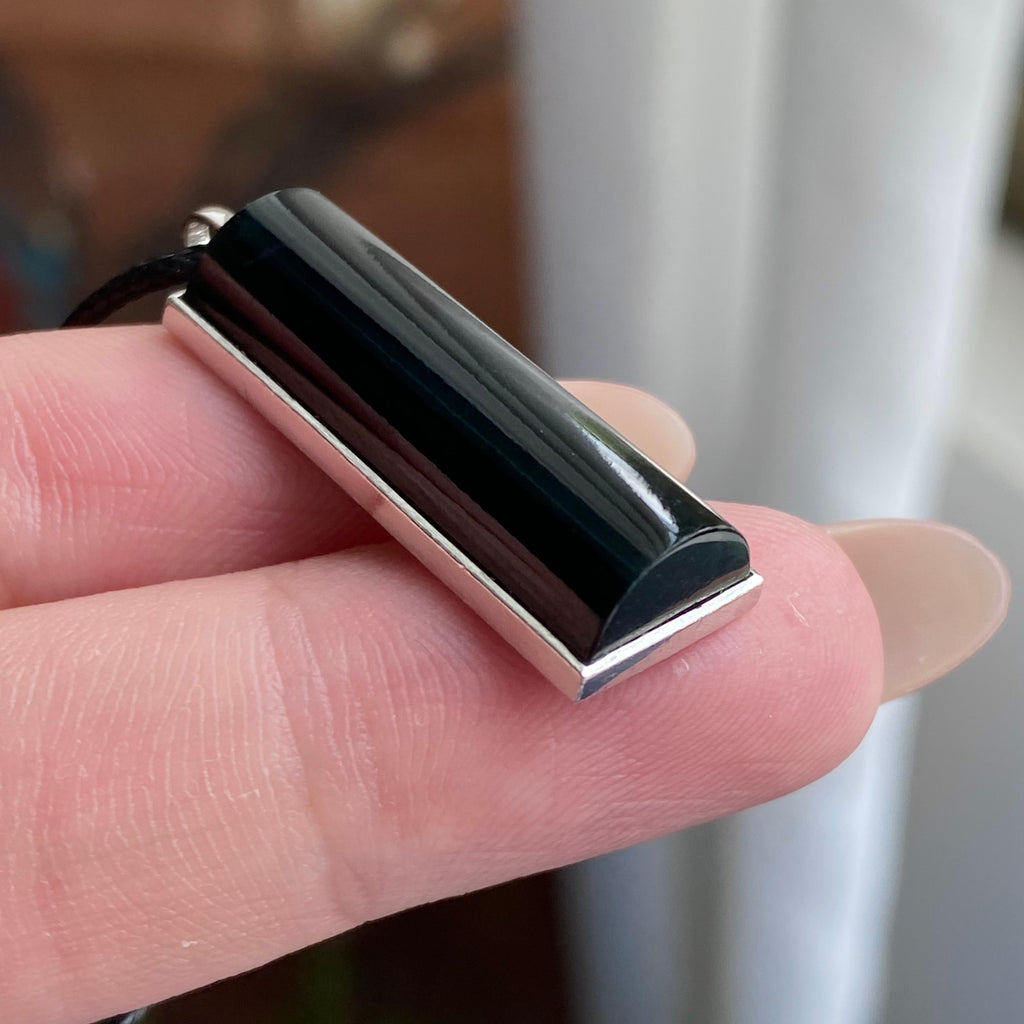 18k金镶墨翠无事牌吊坠（yc235113）