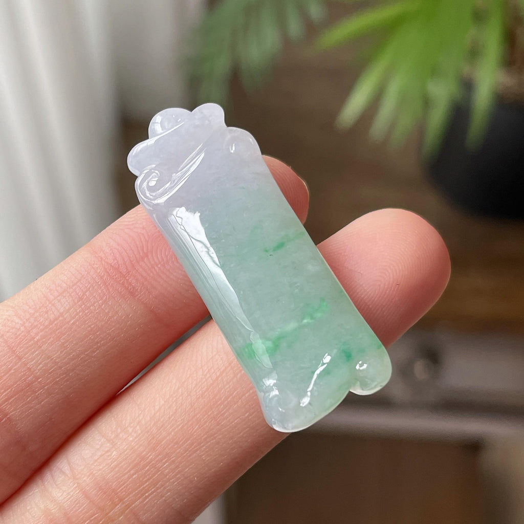 细糯种飘绿竹节吊坠（yc709407）