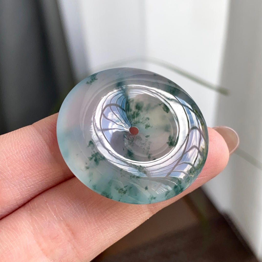 冰种飘花平安扣吊坠（yc263836）