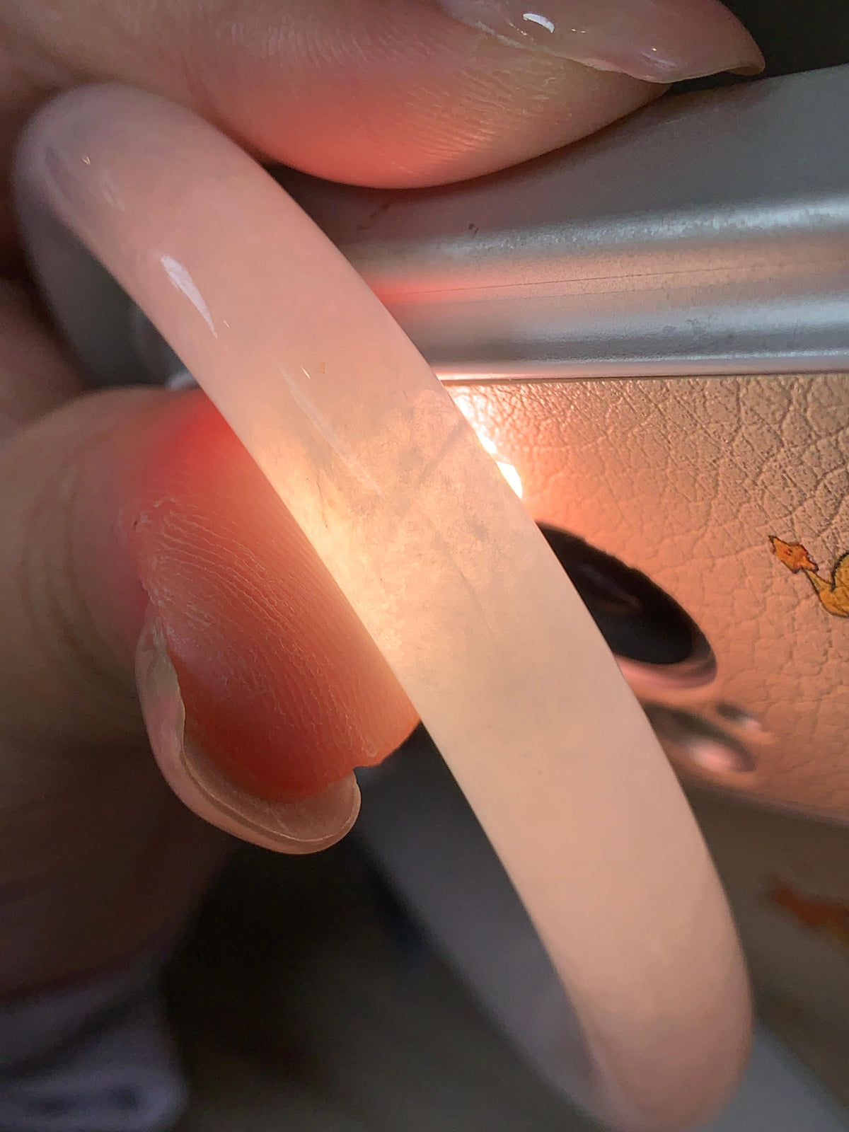 糯冰种飘黄翡圆条手镯 57.7圈口 （yc699481）