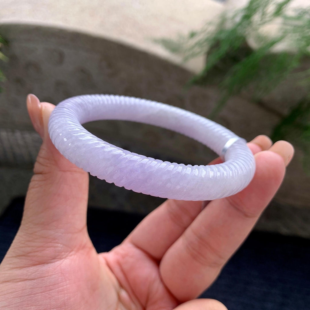 细糯种紫罗兰麻花圆条手镯 55圈口 （yc537861）