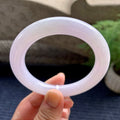 细糯种淡紫罗兰圆条手镯（57.6mm）（yc107656）