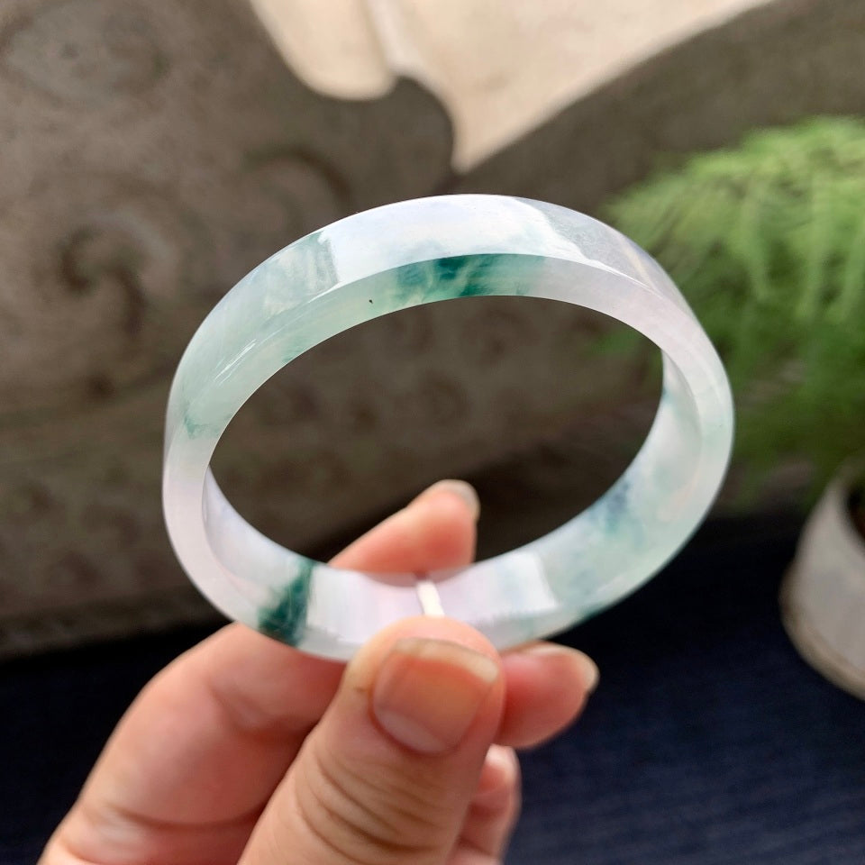 细糯种飘花方镯（52.2mm）（yc090950）