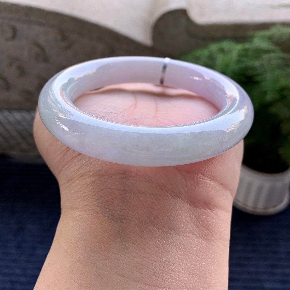 糯种紫罗兰圆条手镯（58.7mm）（yc079184）