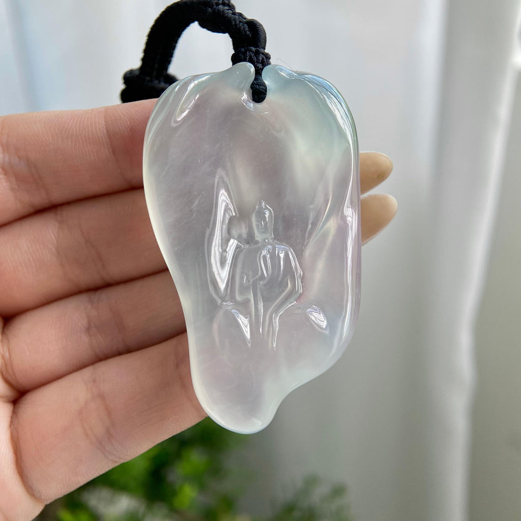 冰种淡晴底悟道牌吊坠（yc216284）