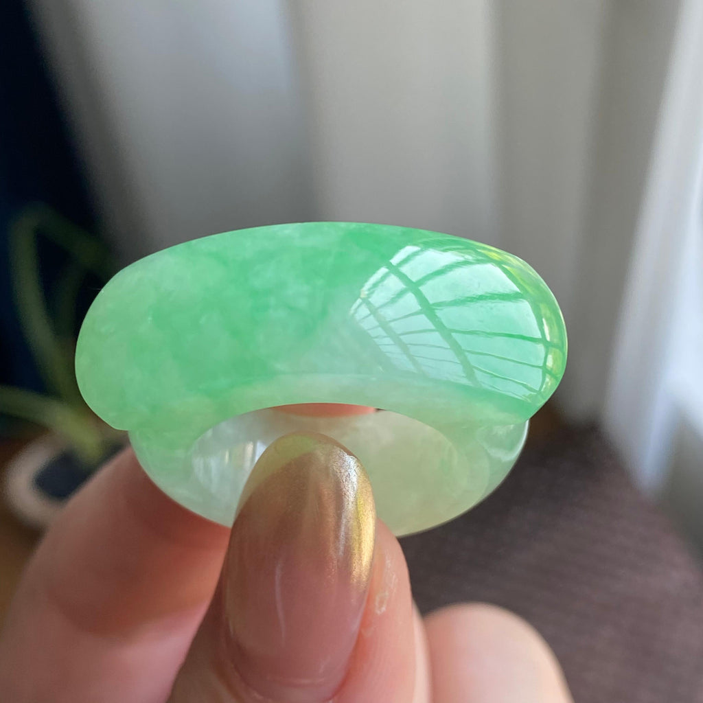 糯冰种果绿扳指（yc267895）