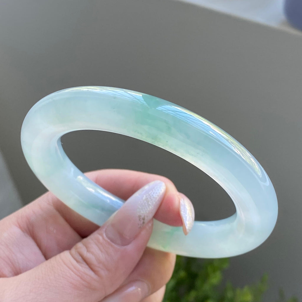 冰种飘花圆条手镯（56圈）（yc225916）