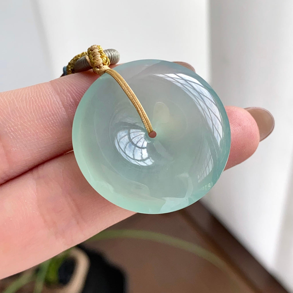 冰种晴底平安扣吊坠（yc262766）