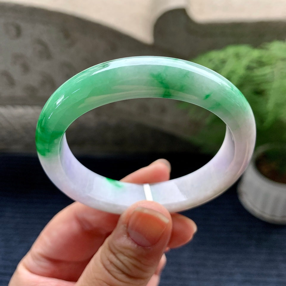 糯冰种春彩贵妃手镯（54.2mm）（yc082292）