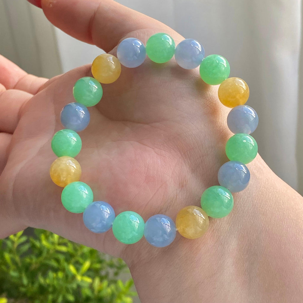 糯冰种多宝单圈手串（19颗）（yc215246）