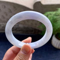 细糯种淡紫罗兰洒金平安镯（56.2mm）（yc093326）