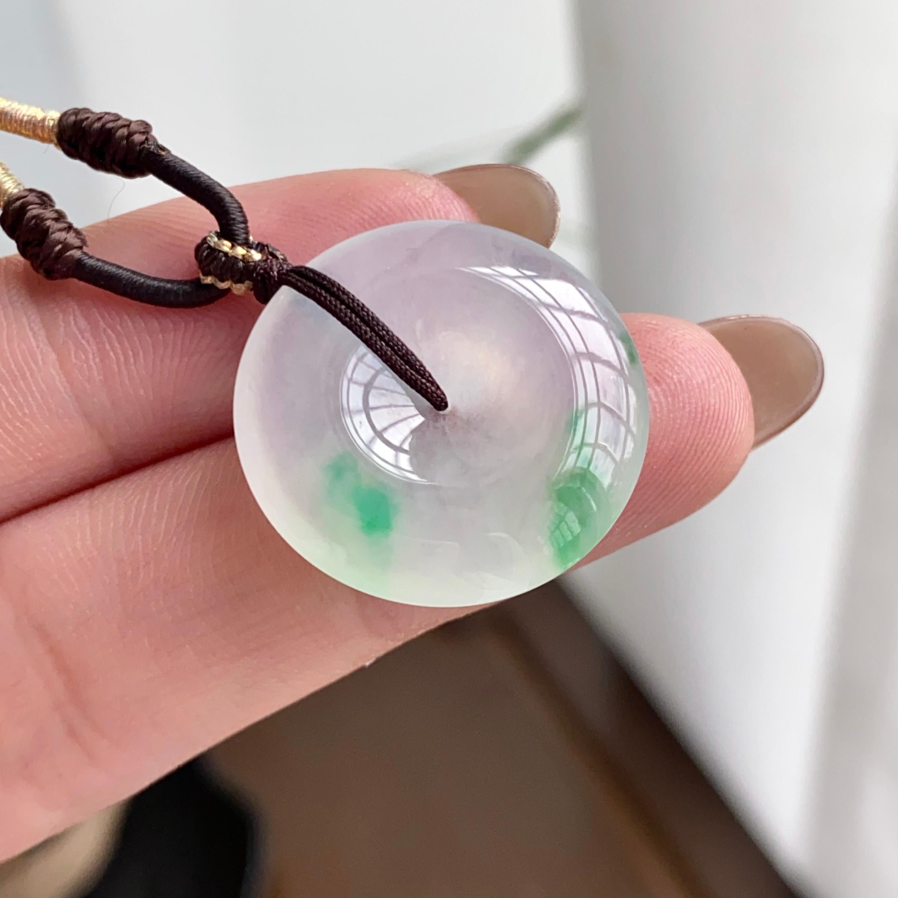 冰种飘花平安扣吊坠（yc262759）