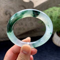 糯冰种飘花圆条手镯（53.7mm）（yc091787）