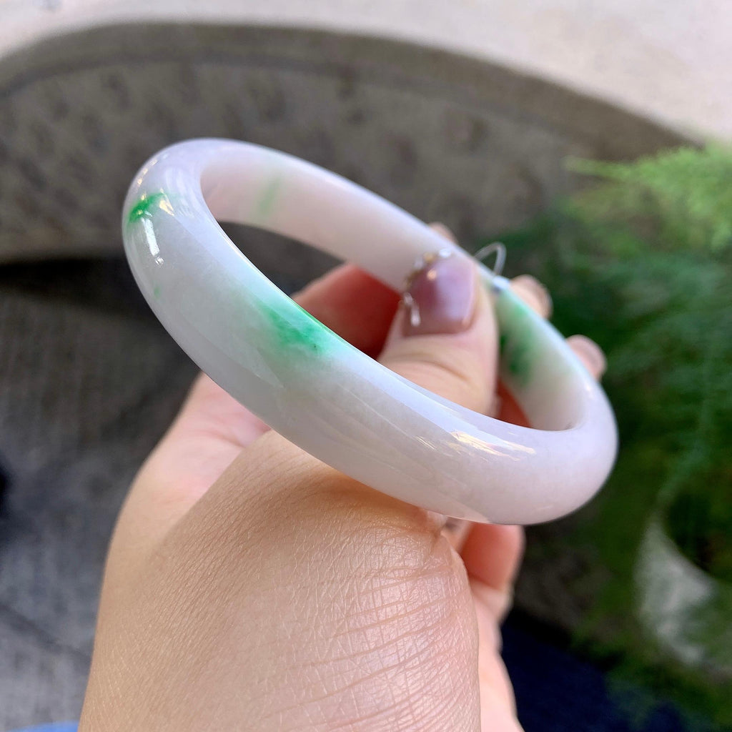 糯种翠绿平安镯（59.8mm）（yc274592）