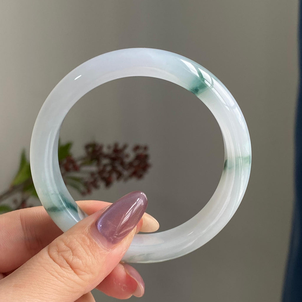 细糯种飘花平安镯手镯（56圈）（yc196860）