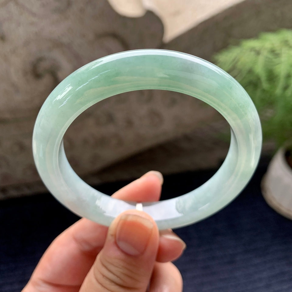 细糯种淡晴底平安镯（57.5mm）（yc090962）