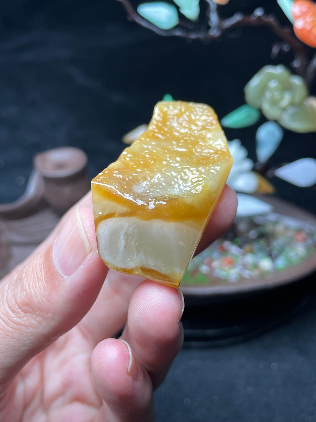 冰黄翡特色挂件料（yc521741）
