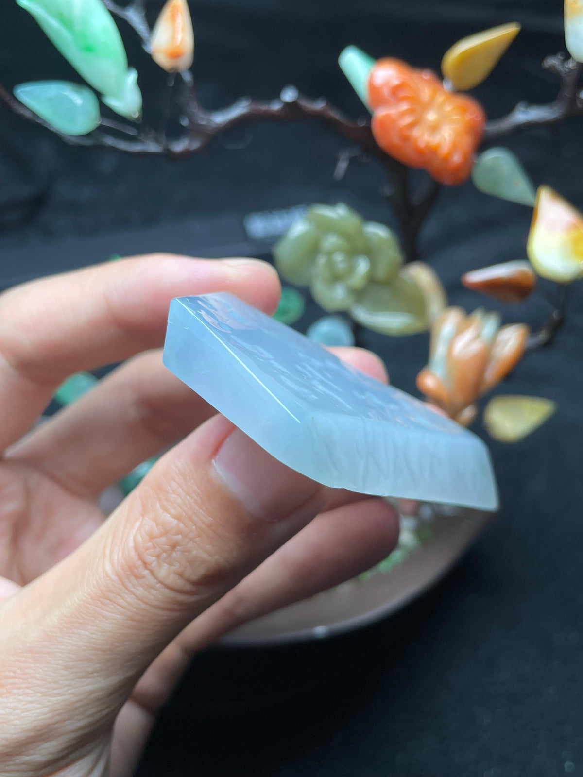 淡春紫翡翠片料（yc708087）
