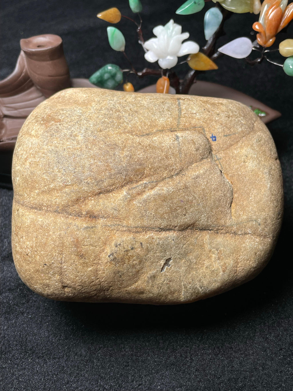 极品大马坎冰黄开窗手镯料（yc493815）