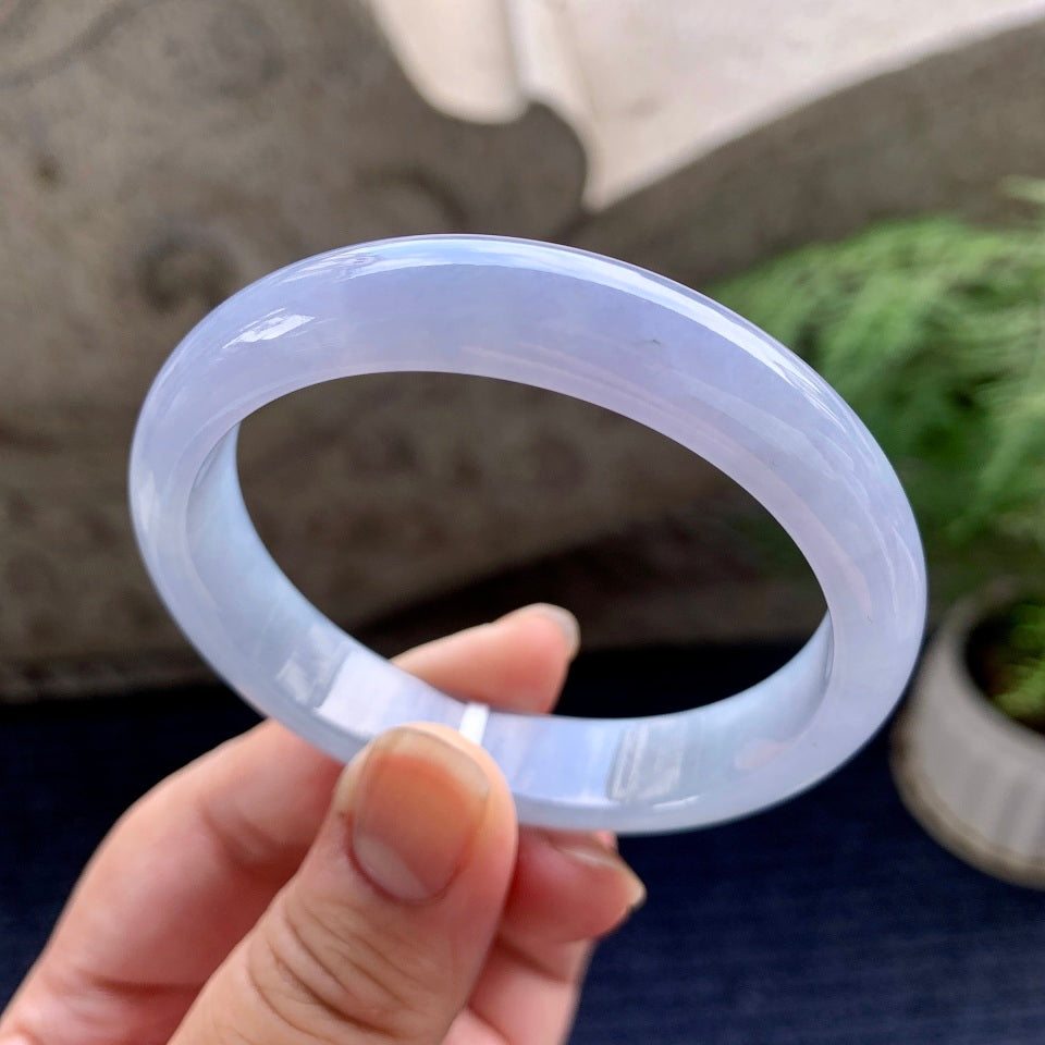 糯冰种紫罗兰贵妃手镯（55mm）（yc089907）