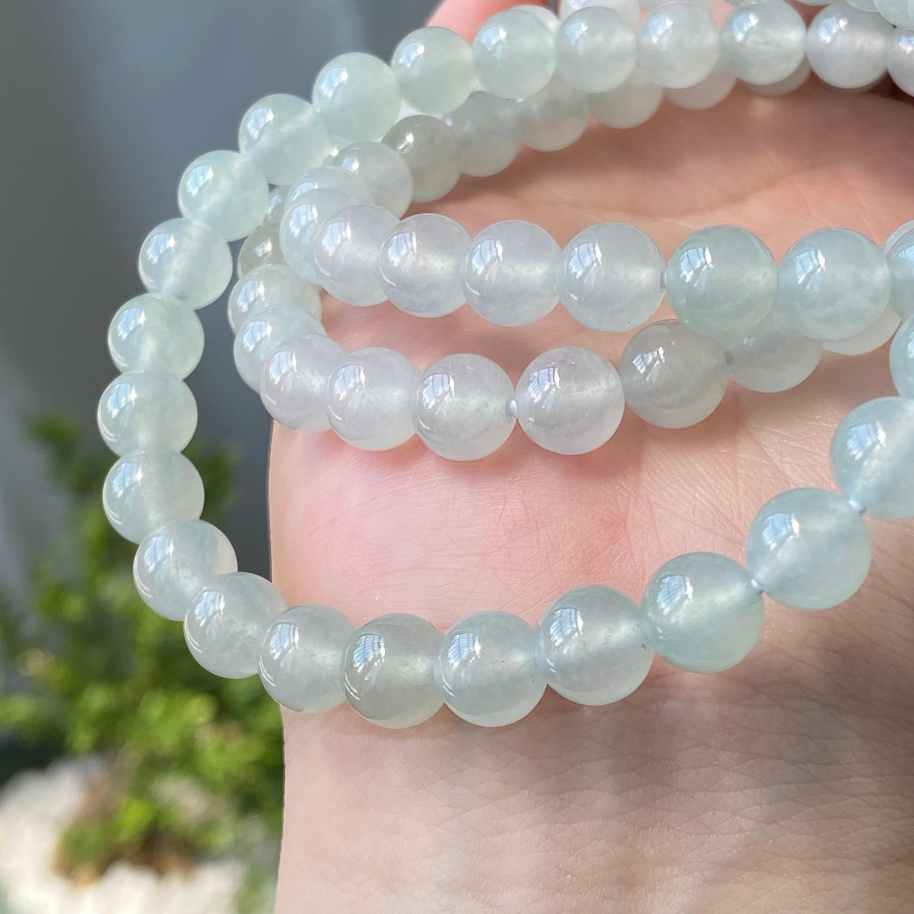 冰种晴底珠链（83颗）（yc213044）