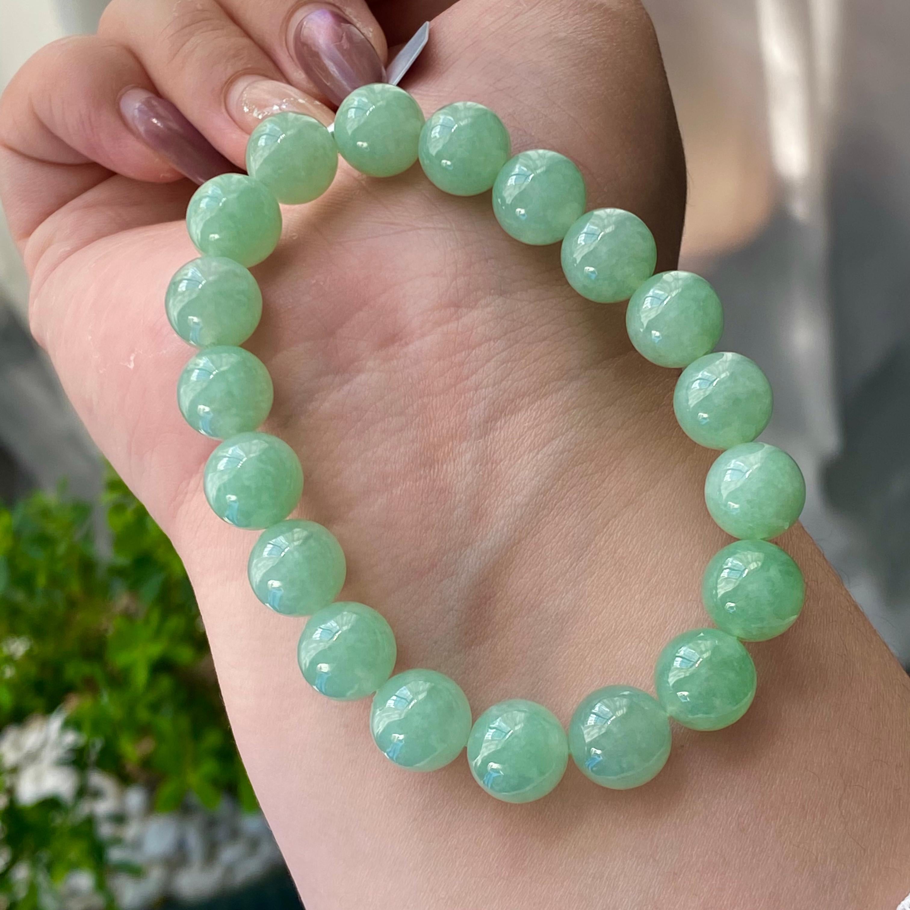 糯冰种晴底单圈手串（19颗）（yc203125）