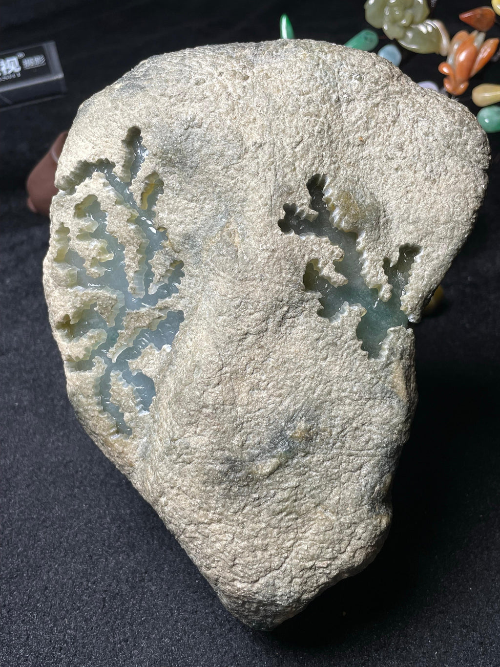 莫西沙开窗飘花飘黄手镯料（yc492386）